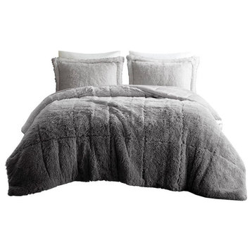 100% Polyester Shaggy Long Fur Comforter Mini Set ID10-2146