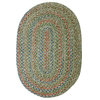 2'x3' Oval (Small 2x3) Rug, Moss Green Textured Braided