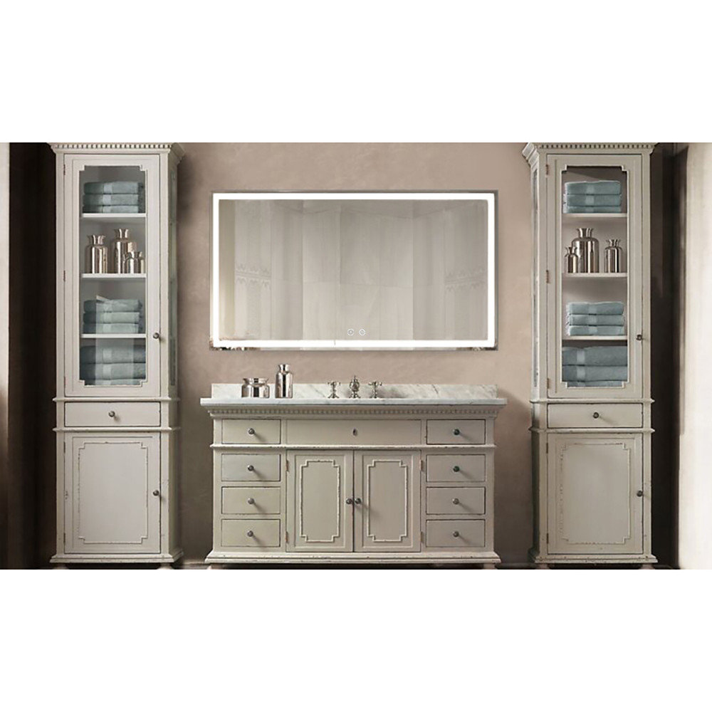 Radiant Dimmable LED Mirror with Defogger, 60"x36"x1.75"