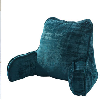 Textured Velvet DIY Bed Rest Cover and Inserts, Deep Teal, 20"x18"x17"