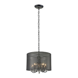 Z-Lite - Z-Lite 875WH-CH 5-Light Island/Billiard Light - Chandeliers