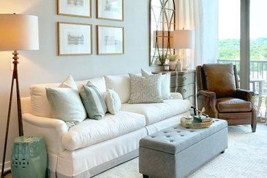 Living room - transitional living room idea in Nashville