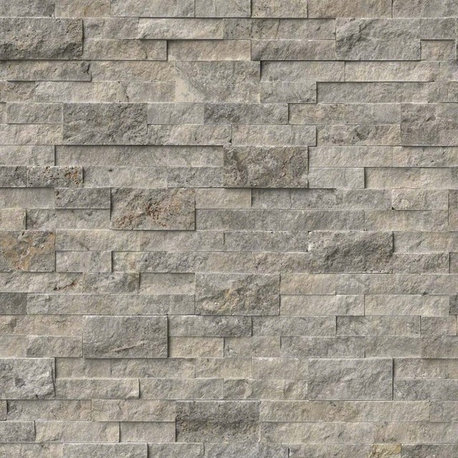 Silver Travertine 6x24 Ledger Panel98