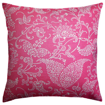 The Pillow Collection Pink Watkins Throw Pillow, 22"