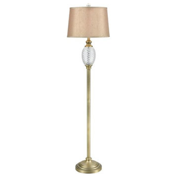 Dale Tiffany SGF17179 Brass Pineapple, 1 Light Floor Lamp, Pewter/Silver
