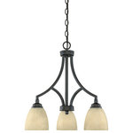 Designers Fountain - Tackwood 3-Light Chandelier, Burnished Bronze - Bulbs not included