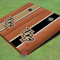 University Of Central Florida Rosewood Alternating Long Stripe Themed Cornhole B - Outdoor And Lawn Games