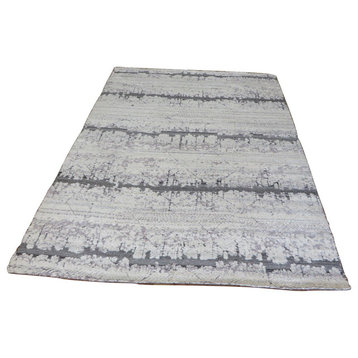 10'2x13'8 Handmade Gray Moroccan Flokati Wool Oriental Rug