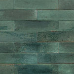 Rocky Point Tile Co - Lume 2"x 9" Glazed Porcelain Subway Tiles - Glossy Green - 10 Square Feet - You are purchasing 10 Square Feet of Lume 2"x 9" Glazed Porcelain Subway Tiles - Glossy Green. Our Lume Series is a perfectly imperfect tile which is sure to create a focus and character to your new renovation! This is and aged and distressed look with a high gloss finish. It has a cleaner edge than similar tiles. We believe that you will love these tiles as mush as we do once they are in your hands!