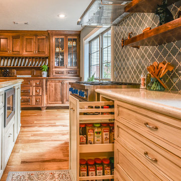 Houston Kitchen Redesign - Transitional Style With Antiques