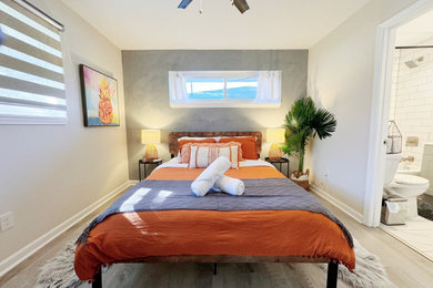 Example of a transitional bedroom design in Atlanta