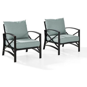 Ashbury Wrought Iron Lounge Chair Outdoor Chairs Chicago Kaplan 2 Piece Patio Set Outdoor Chairs Mist