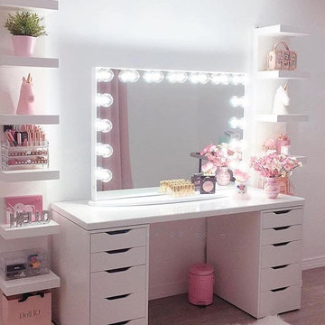 Hollywood Glow Pro Vanity Mirror, Glossy White