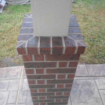 Outdoor Patio Cover Masonry Columns