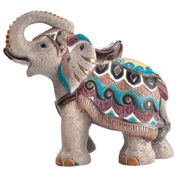 Indian Elephant Ceramic Sculpture
