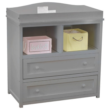 Baby Mile Lena 2-Drawer Changer, Gray