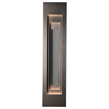 Hubbardton Forge 403061-80-75 Procession Large Outdoor Sconce in Coastal Black