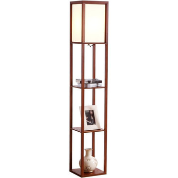 Modern Mood Standing Lamp For Bedroom/Living Room, Walnut Brown