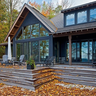 Idee per terrazze e balconi stile rurale con nessuna copertura