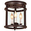 Murray Hill Bent Glass Ceiling Lantern  - Small, Oil Rubbed Bronze