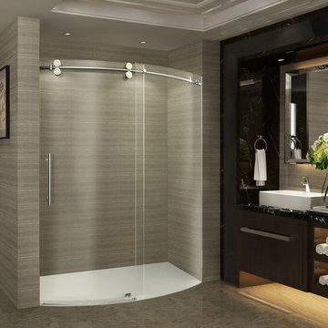 Aston ZenArch Completely Frameless Bowfront Sliding Shower Door