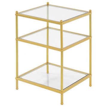 Royal Crest 3 Tier Glass End Table