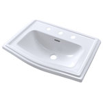Toto - Toto Clayton Rectang Drop-In Bathrrom Sink for 8" C Faucets Colonial White - The TOTO Clayton Rectangular Self-Rimming Drop-In Bathroom Sink for 8 Inch Center Faucets features classically clean lines, a large backsplash, and a spacious basin. The Clayton sink features a rear overflow. The Clayton sink is ADA compliant.