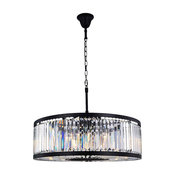 Prysm 10-Light Chandelier, Gray Iron, Clear, Standard