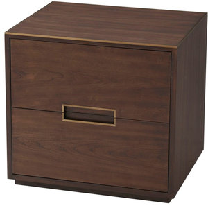 Ashley 2 Drawer Night Stand Fancee Black Contemporary Nightstands And Bedside Tables By Gwg Outlet