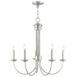 Livex Lighting - Livex Lighting Estate Light Chandelier, Brushed Nickel - This elegant yet classical chandelier is impeccably designed and crafted. Perfectly suitable above a dining room or a kitchen table with traditional or transitional interiors.