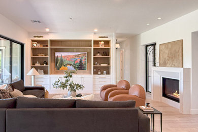 Example of a trendy living room design in Phoenix