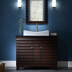 Wave 42" Contemporary Bathroom Vanity - Bathroom Vanities And Sink Consoles