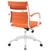Jive Mid Back Faux Leather Office Chair, Orange