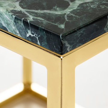 BERNIX | Marble coffee table Athena - Verde Alpi