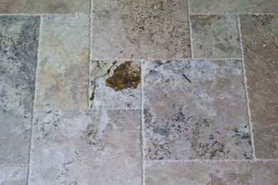 Ivory Blend Brushed and Chisled Travertine