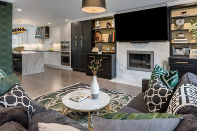 Port Washington - Full Modern Living Room & Kitchen Remodel