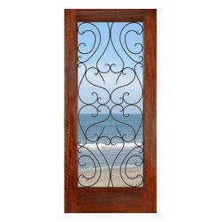 FD1LSPAIN - MAHOGANY SPAIN FULL LITE EXTERIOR DOOR (1-3/4") - Windows And Doors
