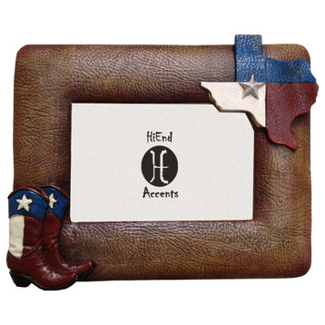 Texas Flag And Boots Frame
