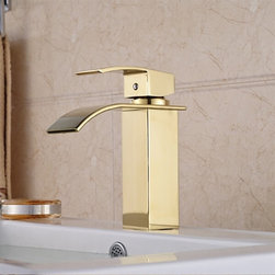 Olivos Gold Finish Bathroom Sink Faucet - Bathroom Sink Faucets