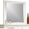 Coaster Sandy Beach Square Wood Mirror with Versatile Cottage-Inspired in White