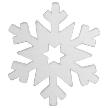 Glitter Snowflake , White, 12"