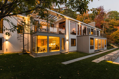 Contemporary exterior home idea in New York