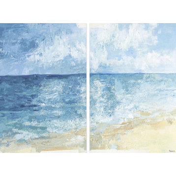 Ombre Sea Diptych, 32"x24"
