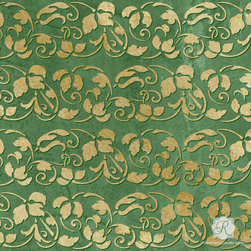 Scrolling Leaves Border Fall Stencils - Wall Stencils