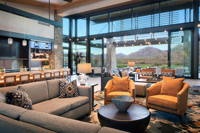 Living room photo in Denver