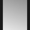 24"x48" Custom Framed Mirror, Smooth Black