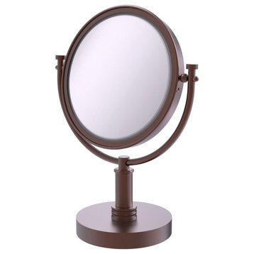 8" Vanity Make-Up Mirror, Antique Copper, 5x Magnification