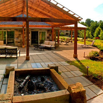 Fire Pit, Patio and Arbor