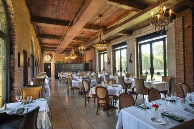 Dining room - large traditional dining room idea in New York
