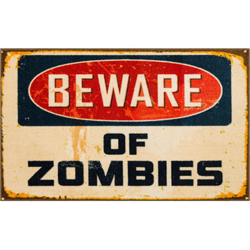 Mohawk Home Beware Of Zombies Natural 2' 6" x 4' 2" Kitchen Mat